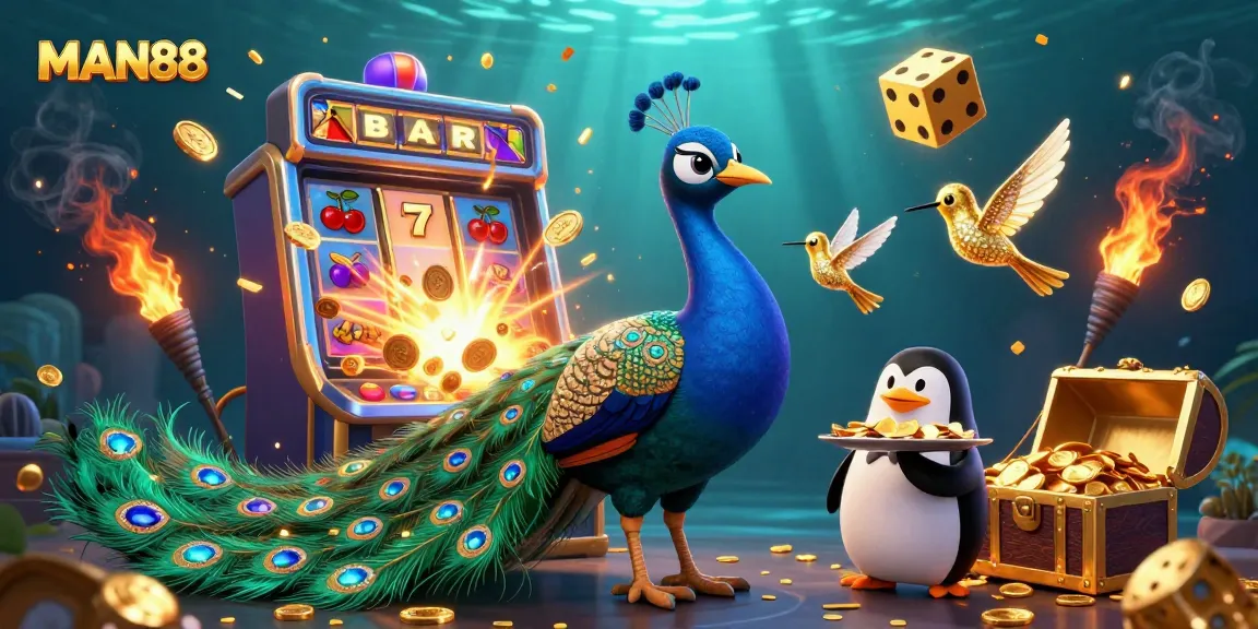 Engage with MAN88's vibrant casino experience featuring dynamic 3D characters and exciting gaming elements.